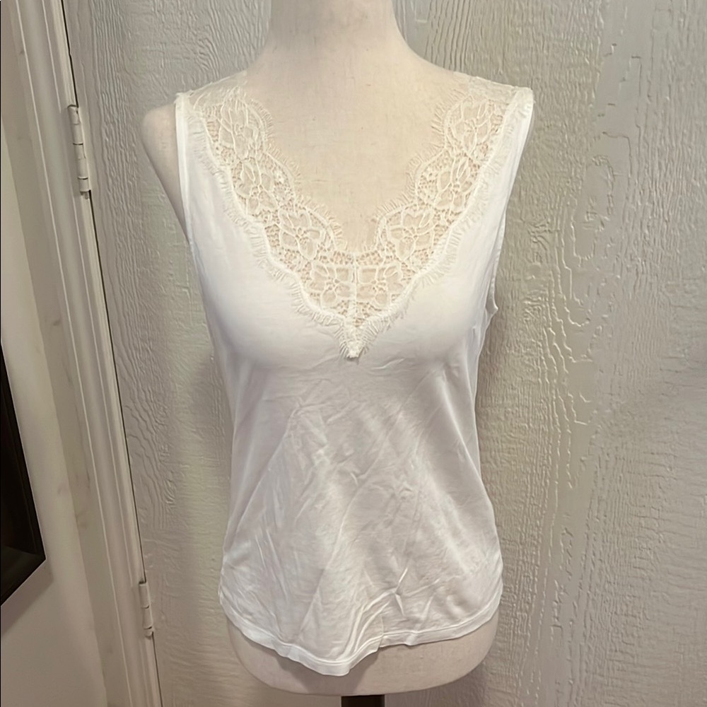Generation Love White Lace Trim Women's Top
